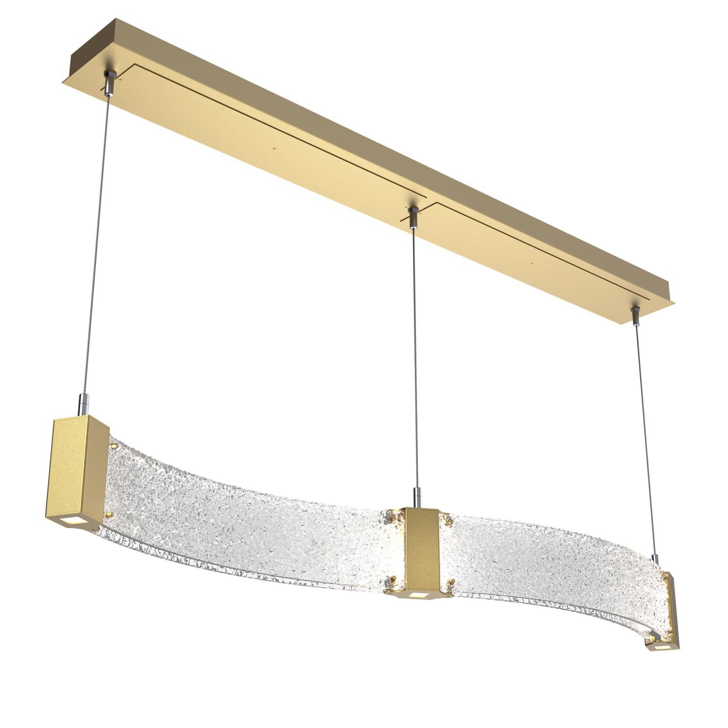 Shown in Gilded Brass finish and Clear Rimelight glass