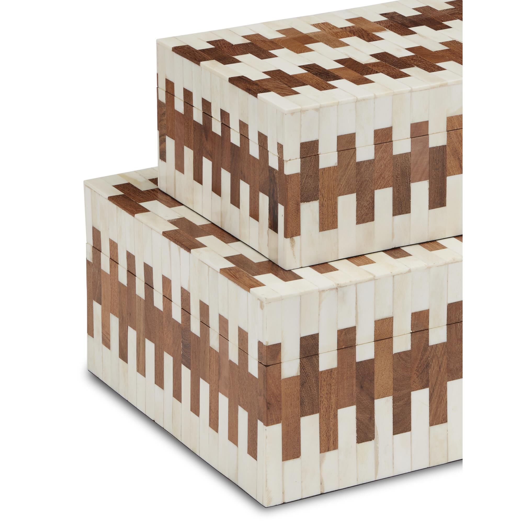 Tia Box Set of 2 Accent Box by Currey and Company