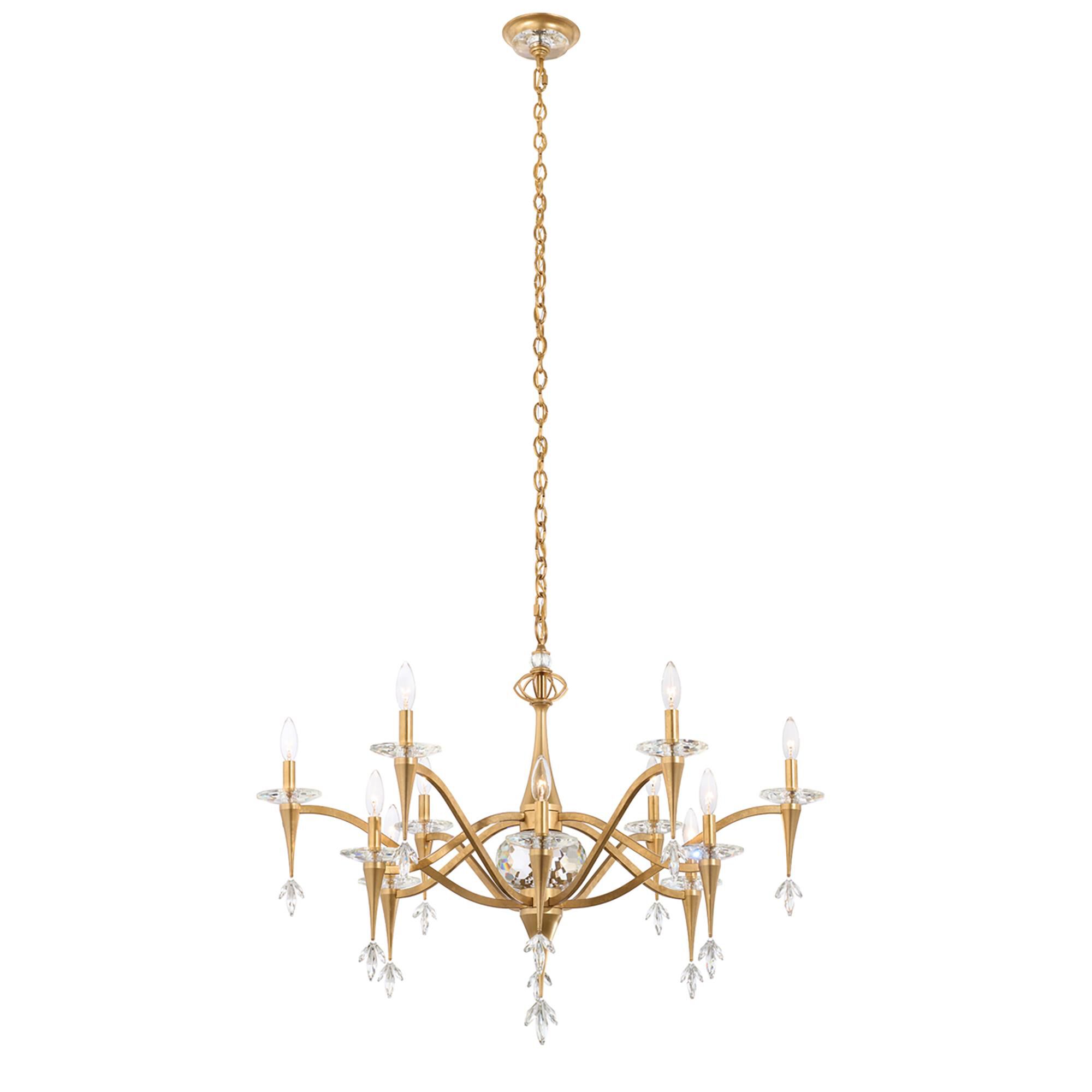 Shown in French Gold finish and Clear Radiance crystal