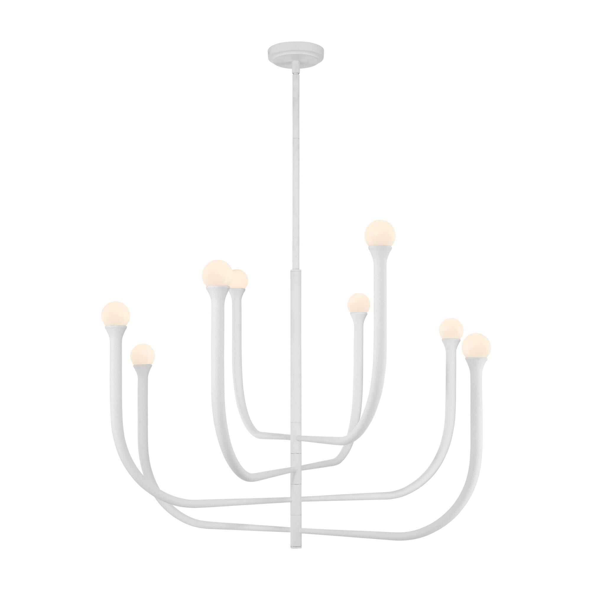 Shown in Plaster White finish and Opal glass