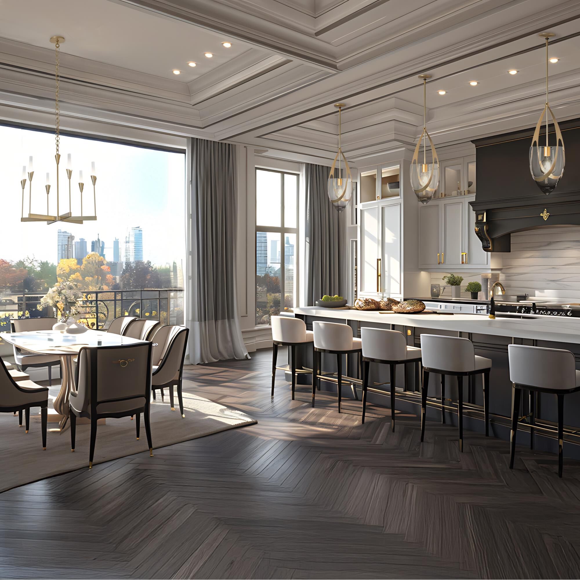 Shown in Modern Brass finish and Clear glass