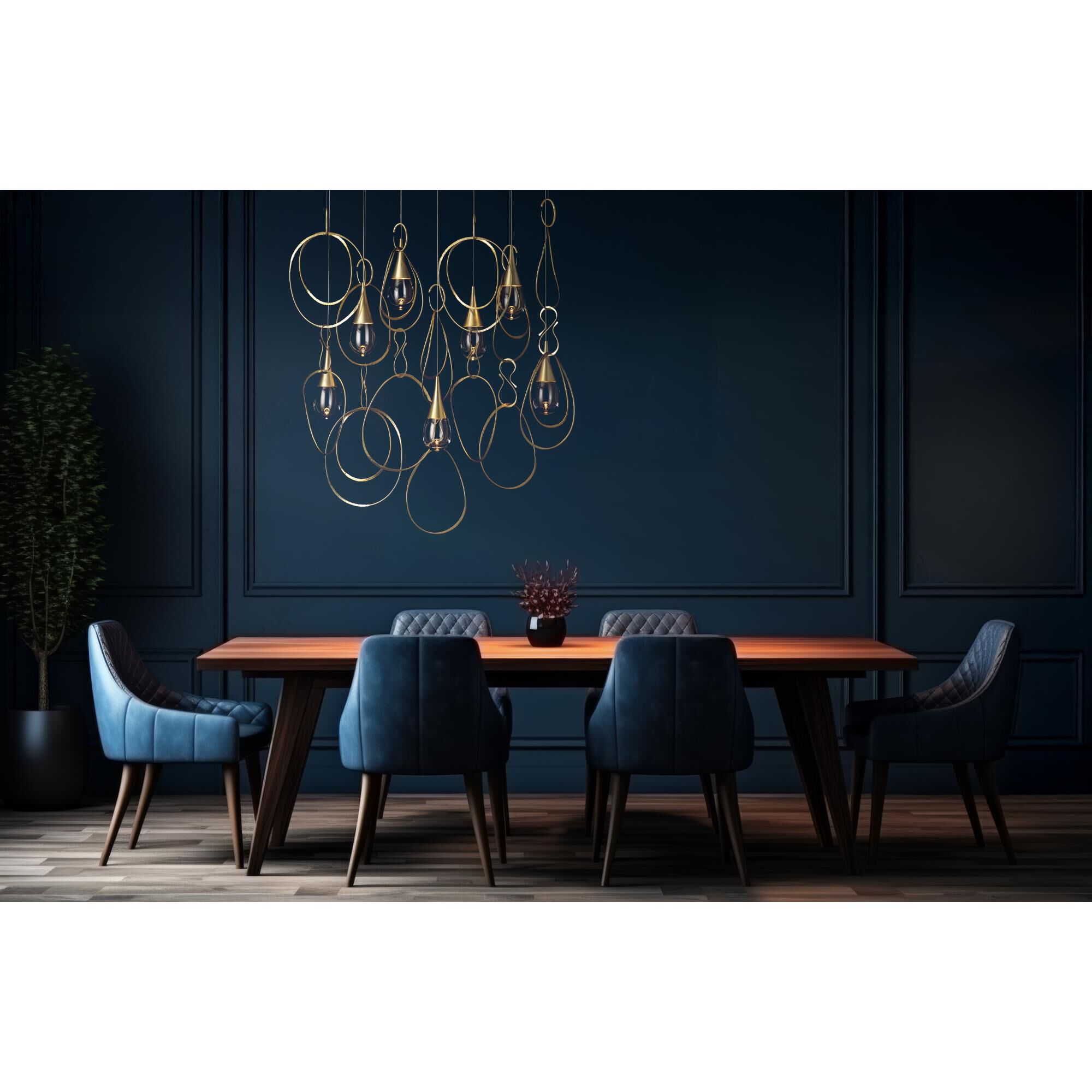 Lyric 52 Inch Multi Light Pendant by Hubbardton Forge