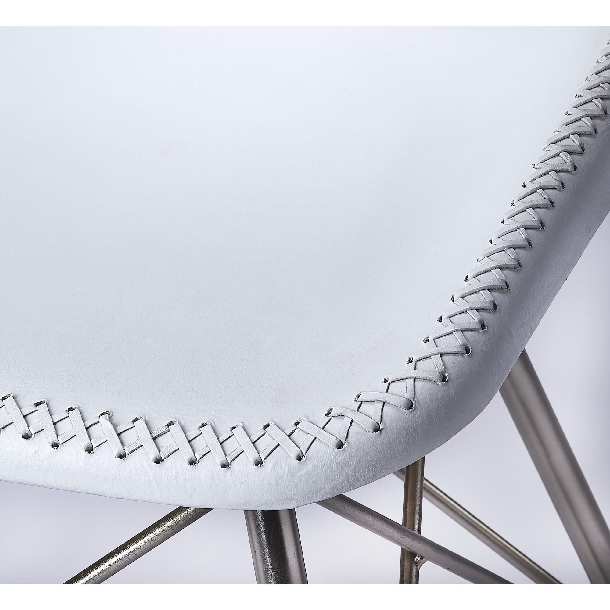 Shown in White Leather finish