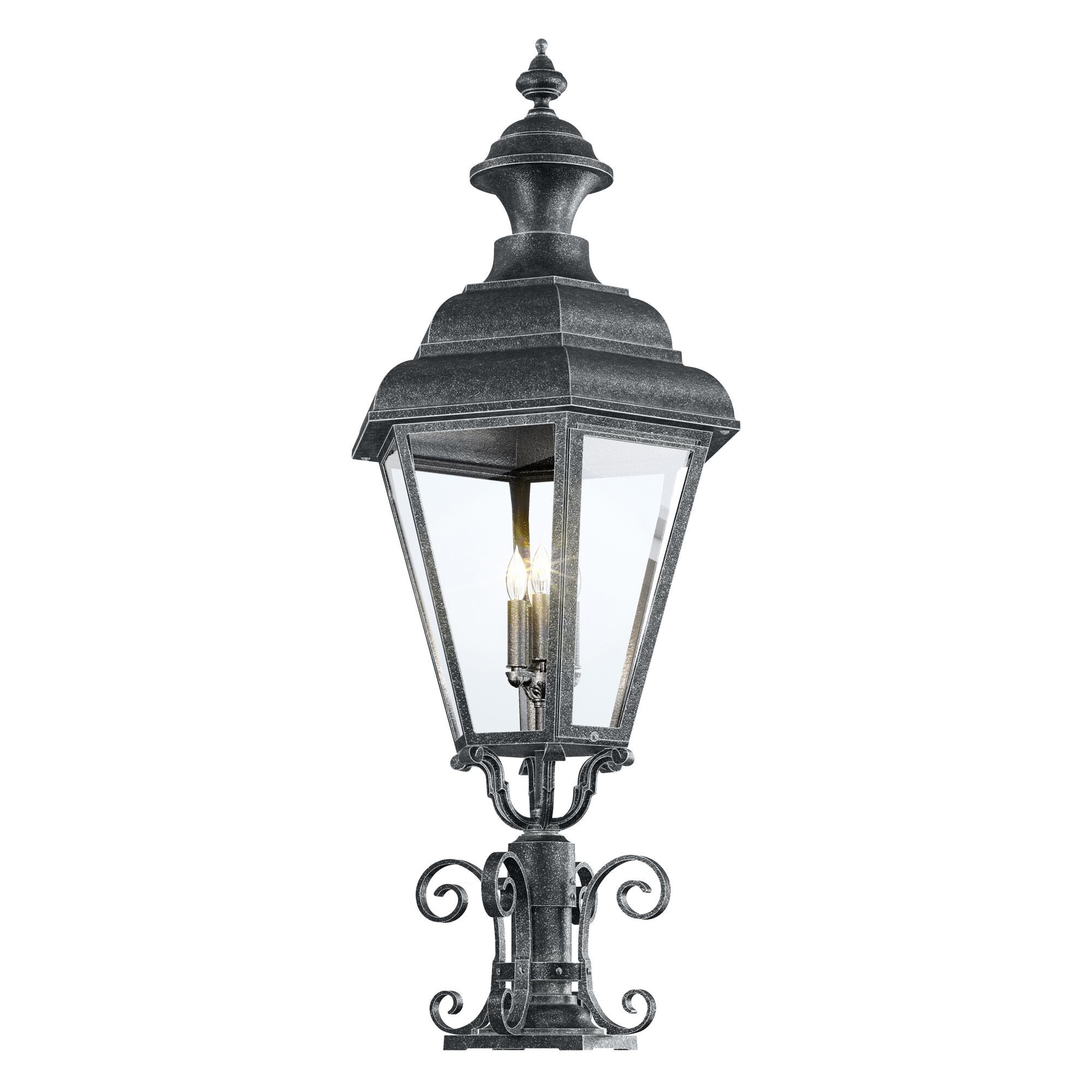 Shown in Antique Silver finish and Ca glass