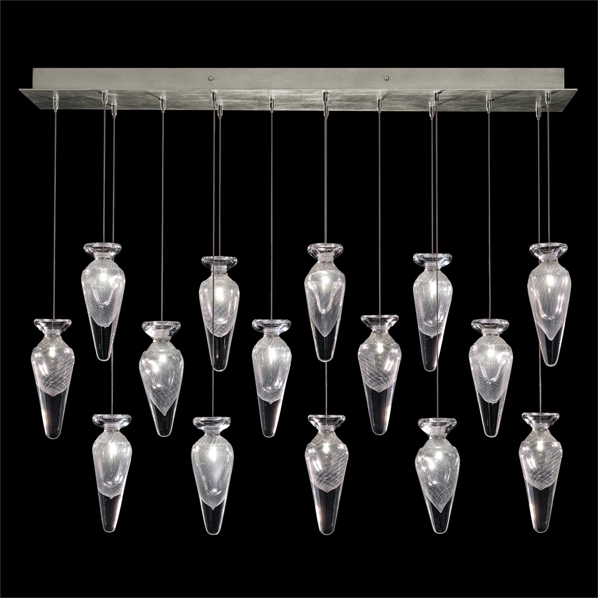 Shown in Silver finish and Clear Tear glass