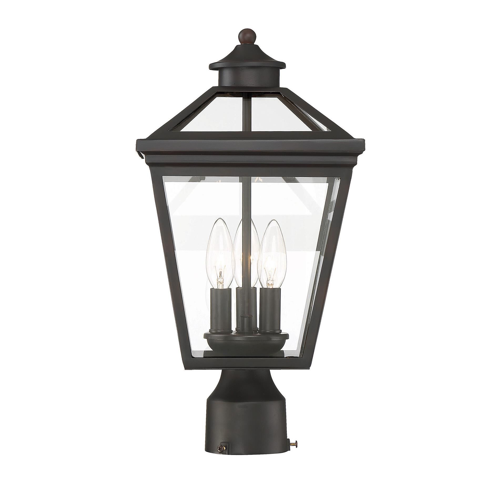 Ellijay 17 Inch Tall 3 Light Outdoor Post Lamp by Savoy House