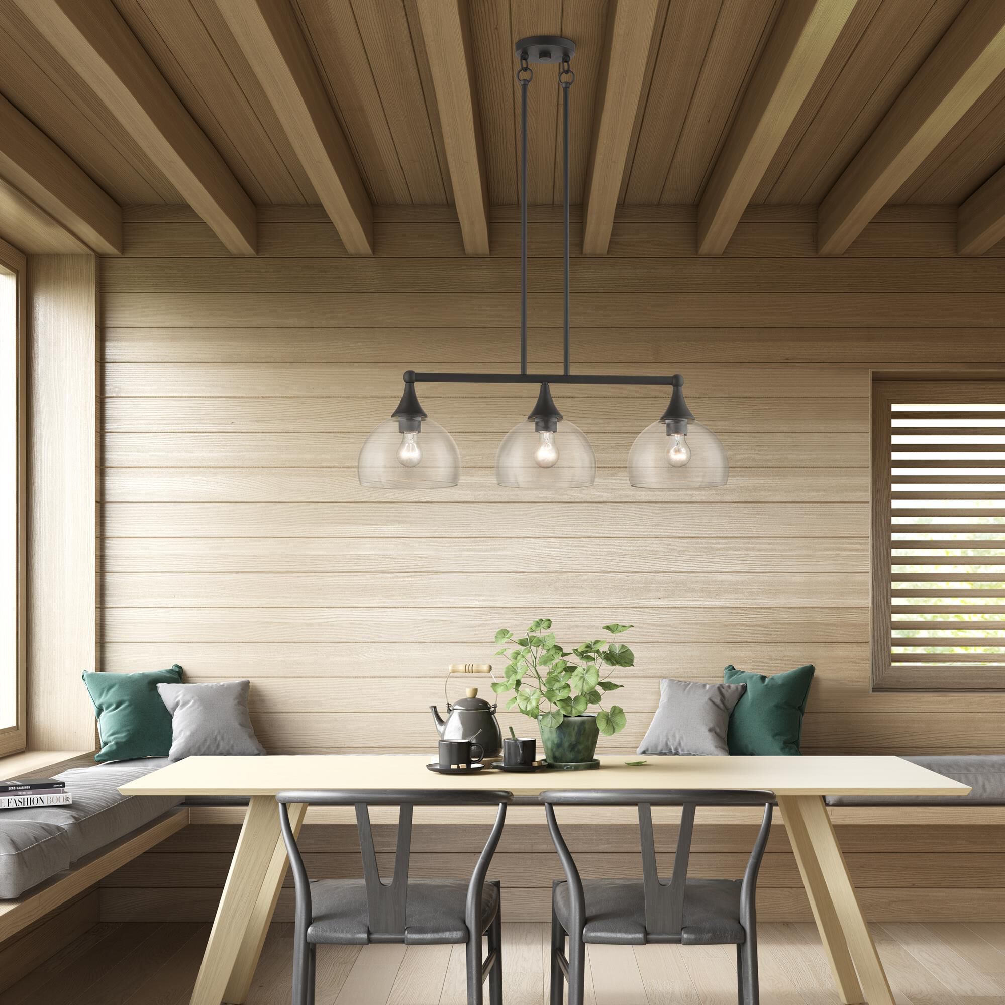 Glendon 30 Inch 3 Light Linear Suspension Light by Livex Lighting