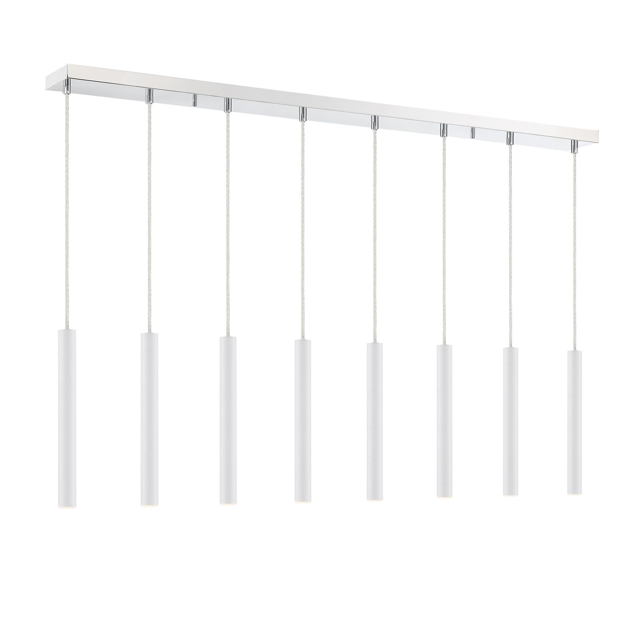 Shown in Chrome finish and Steel glass and Steel shade