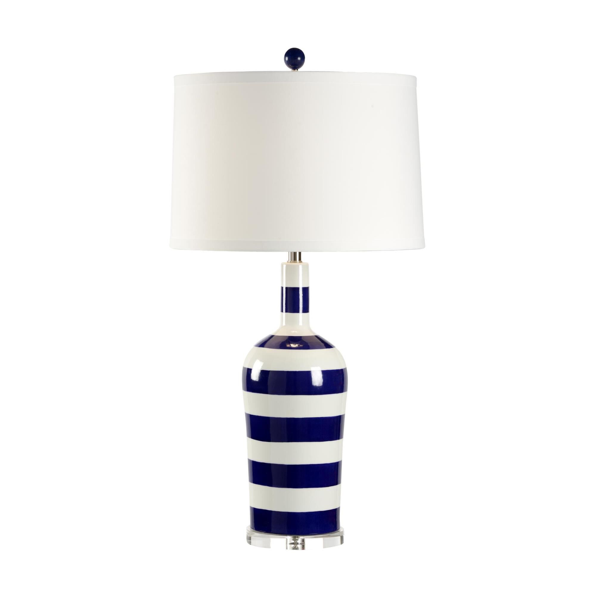 Shown in Blue-White Stripe Porcelain finish and Silk Off White shade