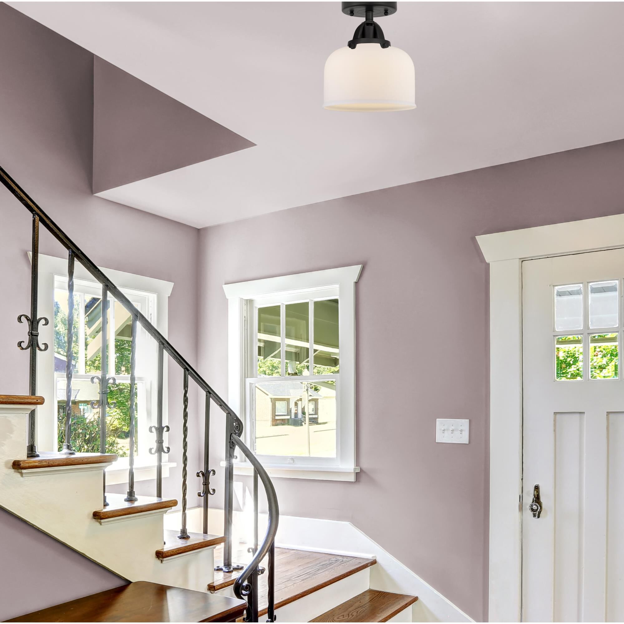 Shown in Matte Black finish and Matte White glass