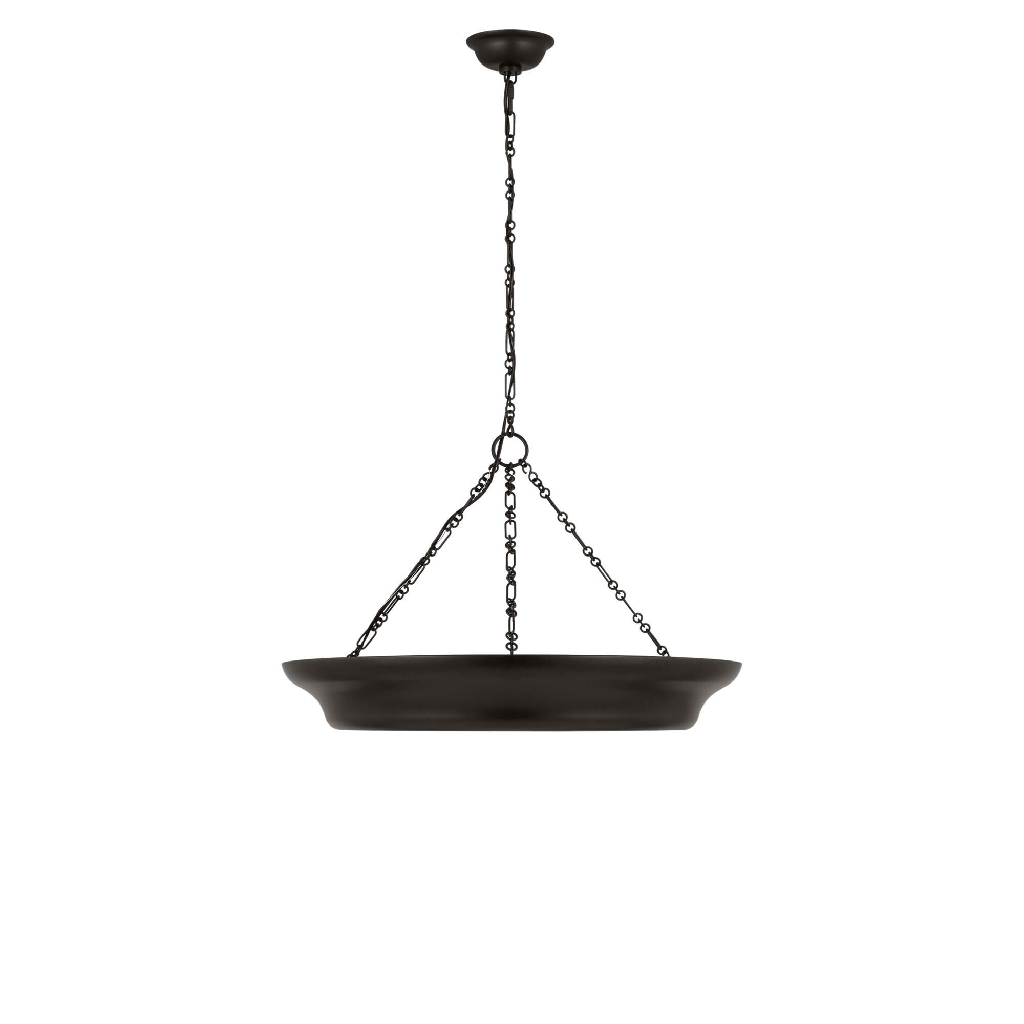 Shown in Aged Iron finish and Silk Screen White Inside, Clear Outside shade