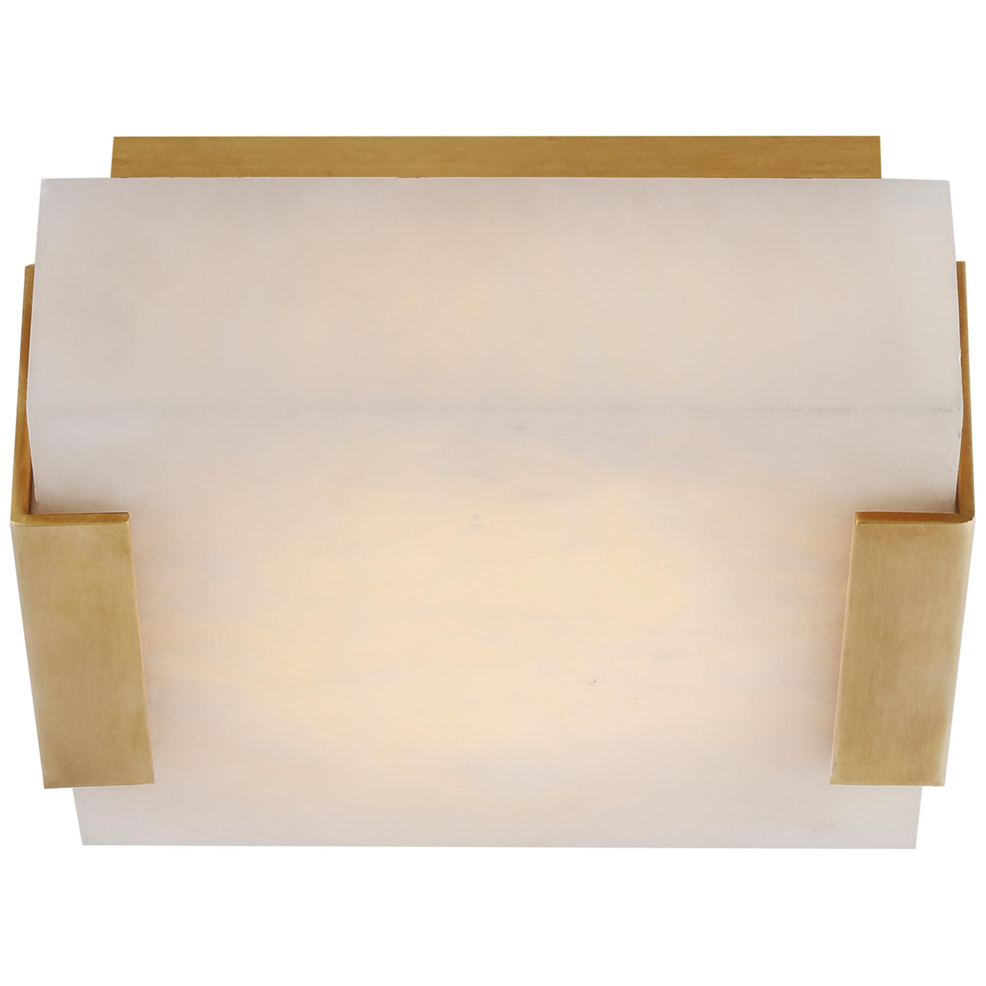 Shown in Antique-Burnished Brass finish and Alabaster shade