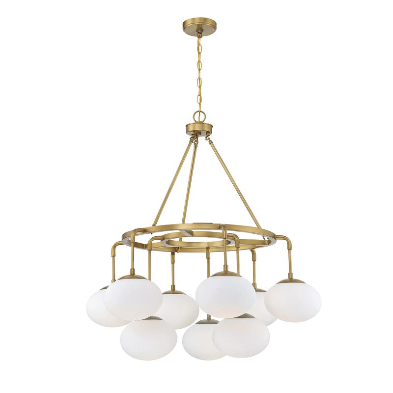 34 Inch 9 Light LED Chandelier by Meridian Lighting