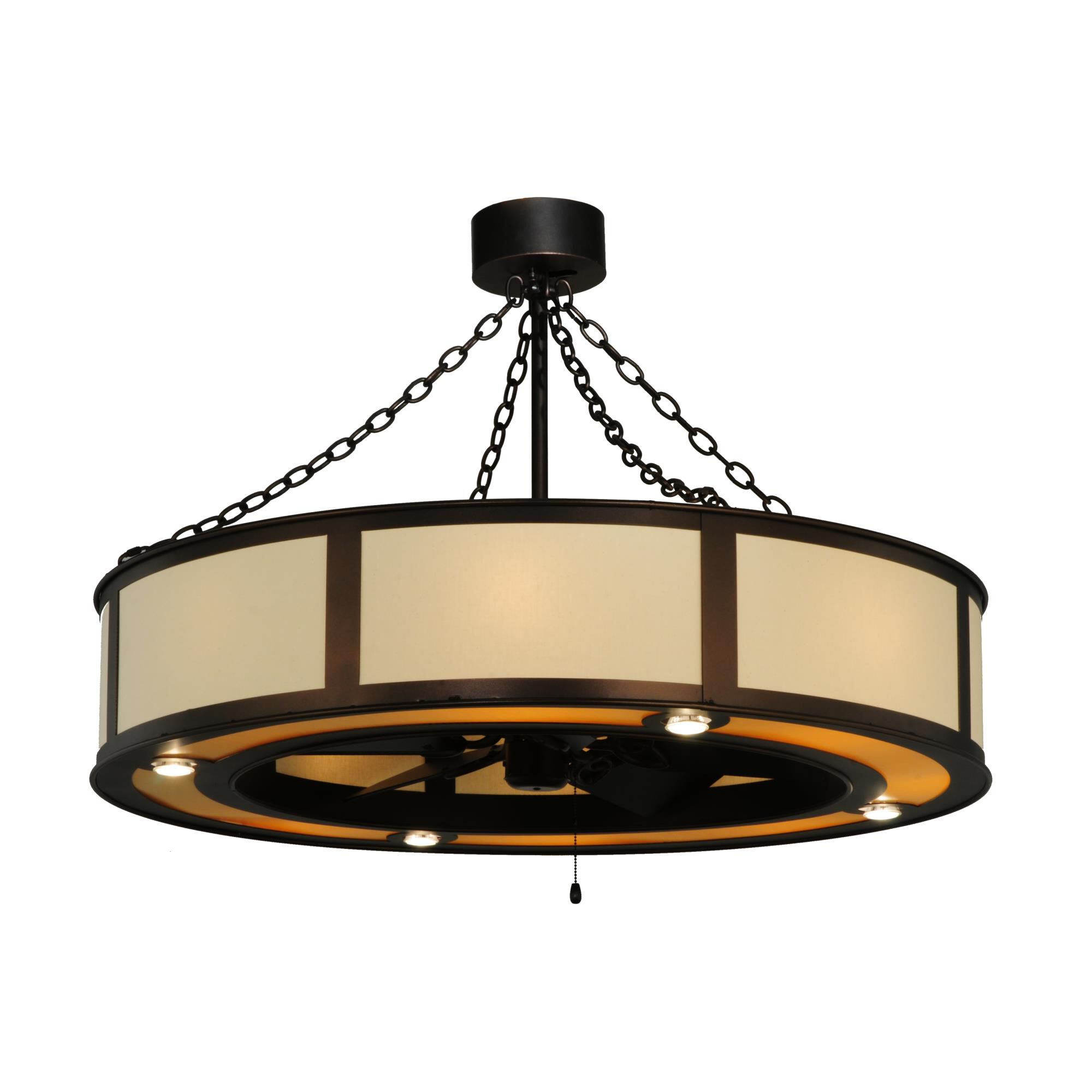 Maplewood 44 Inch Chandelier Ceiling Fan by Meyda Lighting