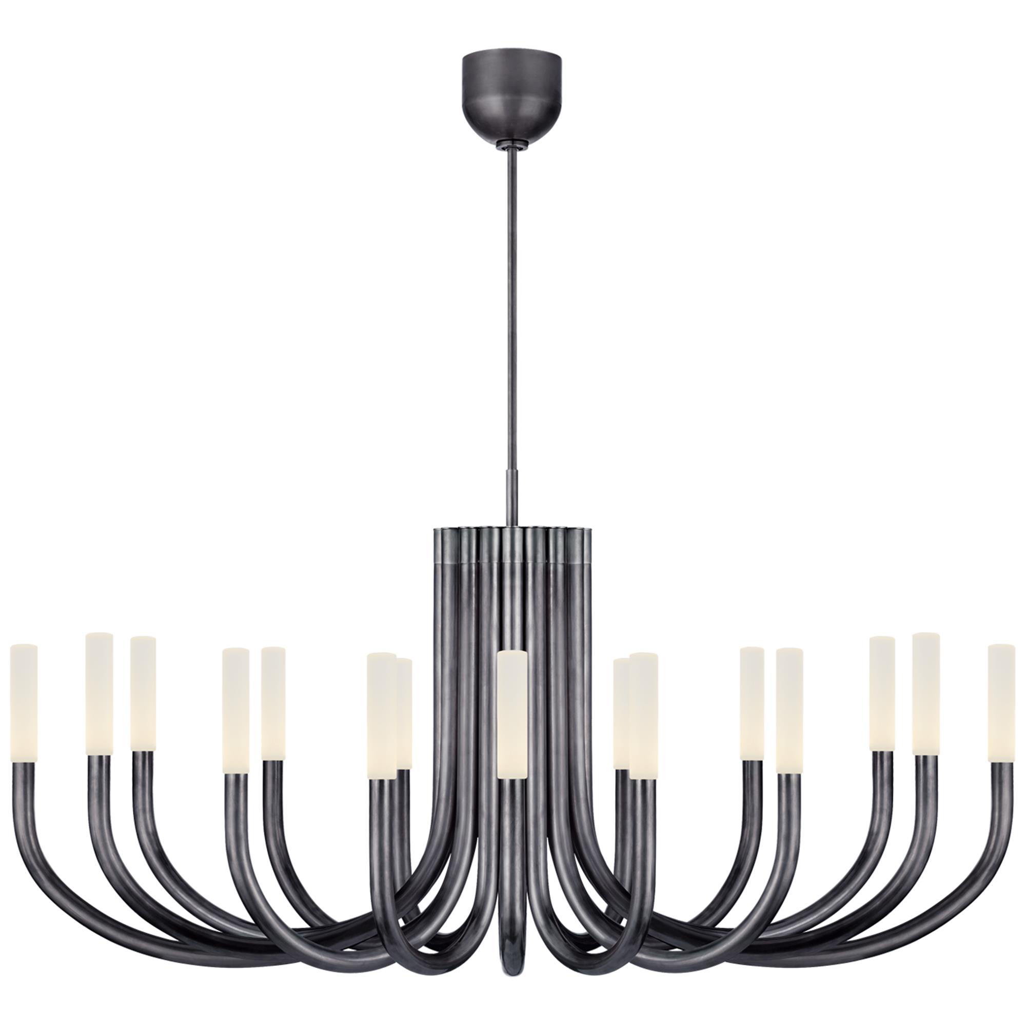 Shown in Bronze finish and Etched Crystal glass