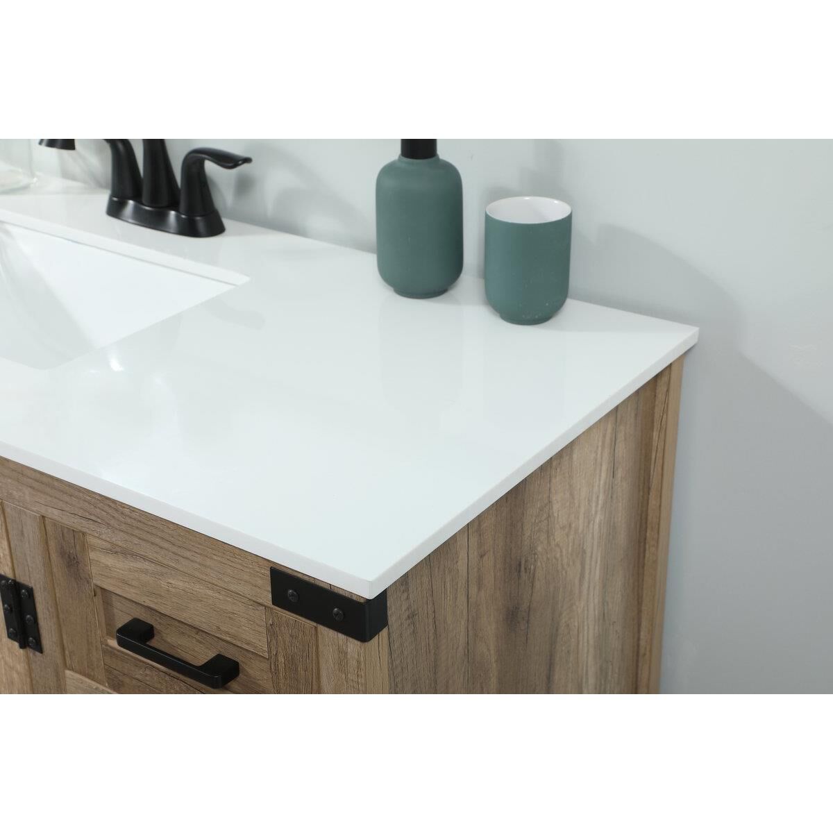 Shown in Natural Oak finish and Without Backsplash accent