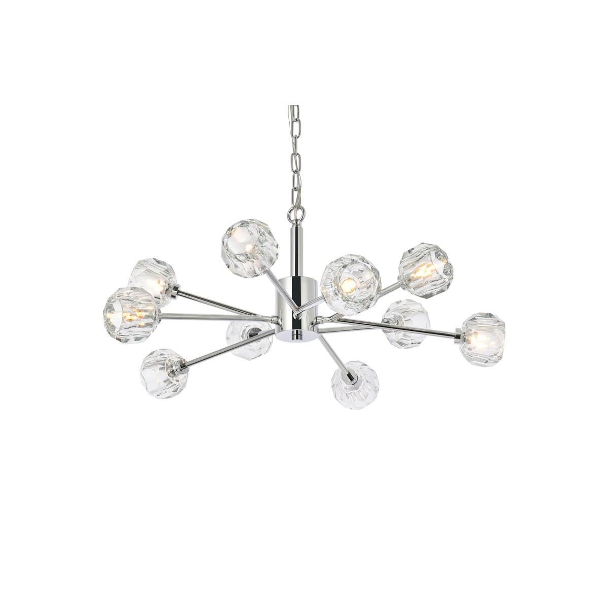 Shown in Chrome  finish and RC Clear crystal and Clear glass