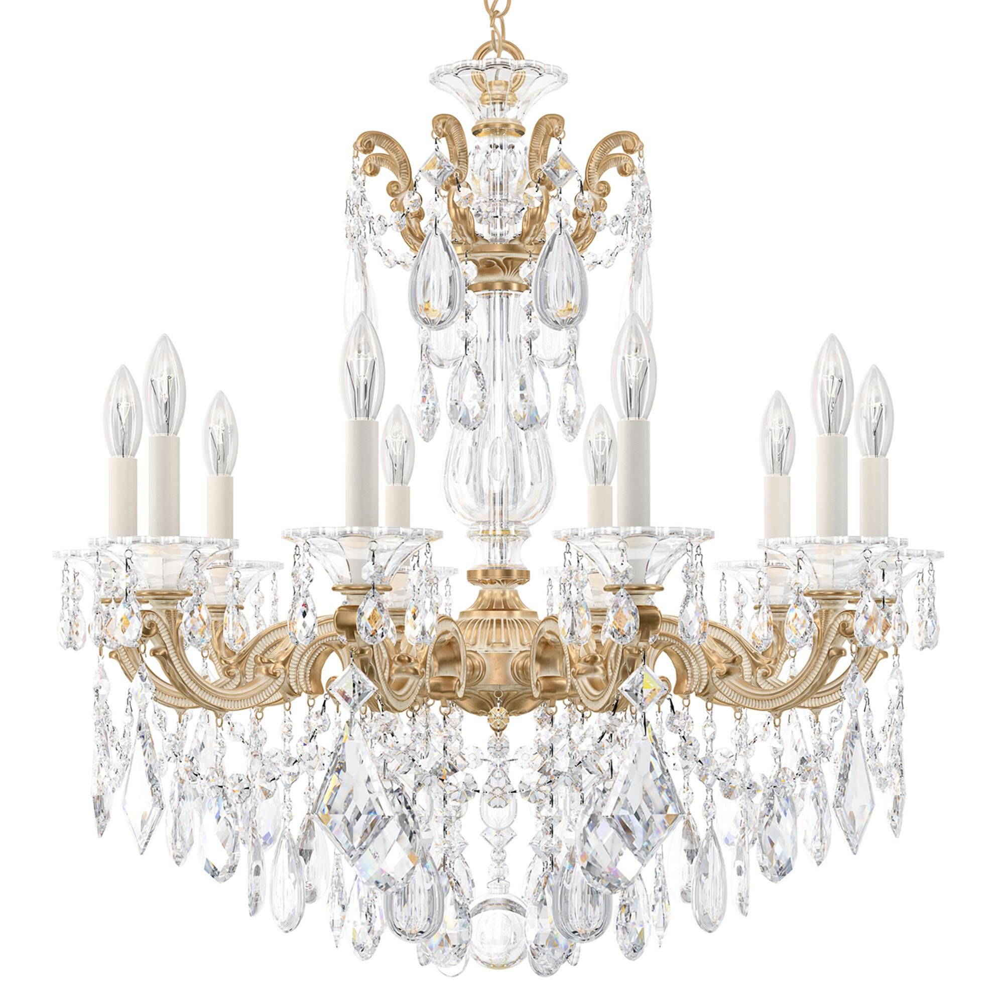 Shown in Parchment Gold finish and Clear Heritage crystal