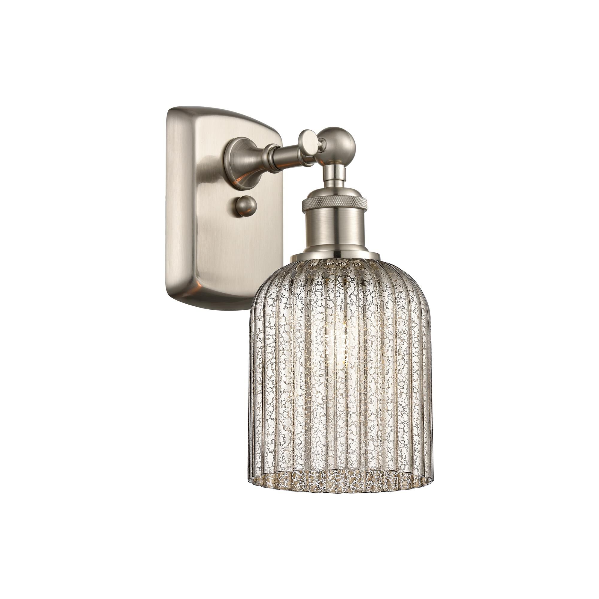 Shown in Satin Nickel finish and Mercury shade