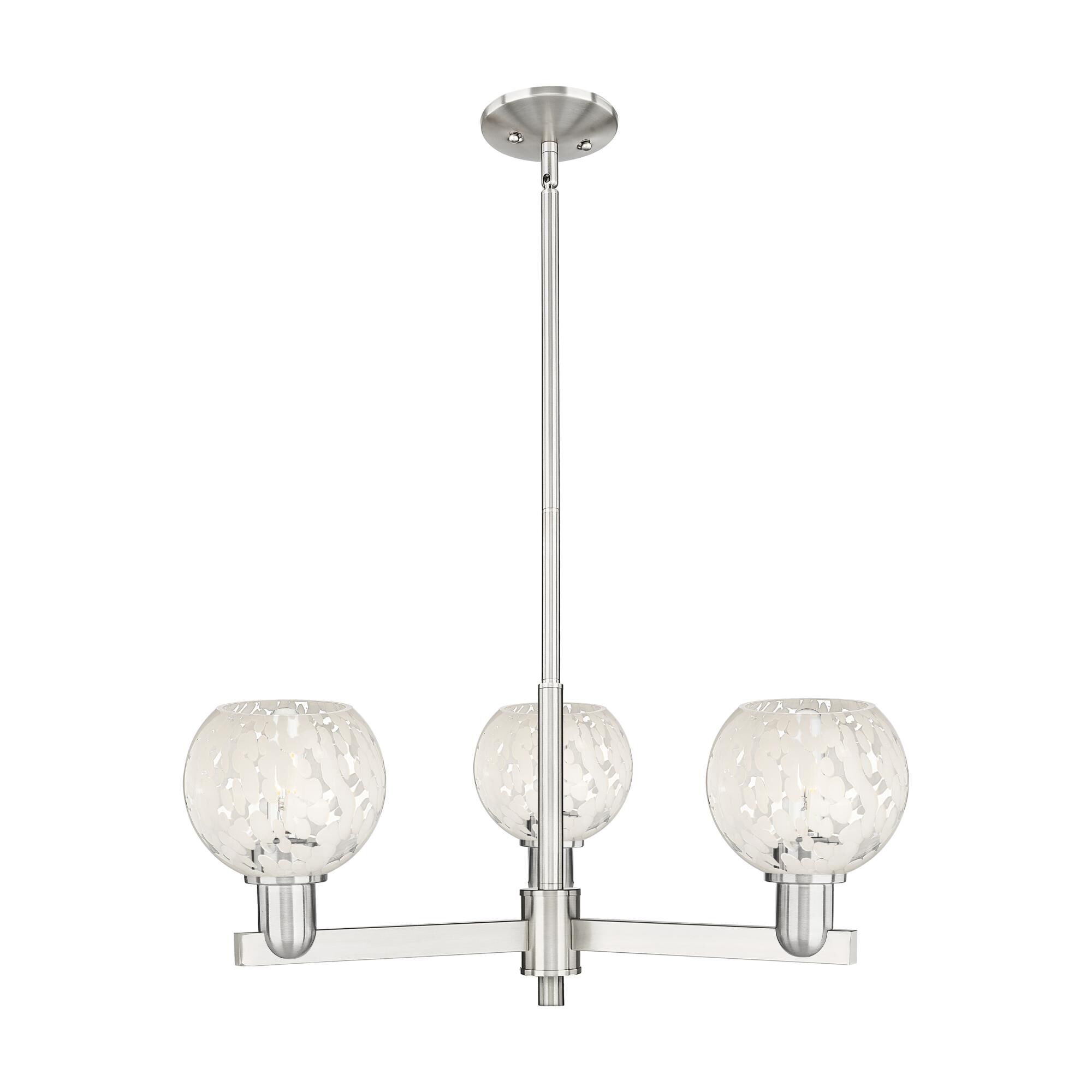 Bruno Marashlian White Mouchette 28 Inch Chandelier by Innovations Lighting