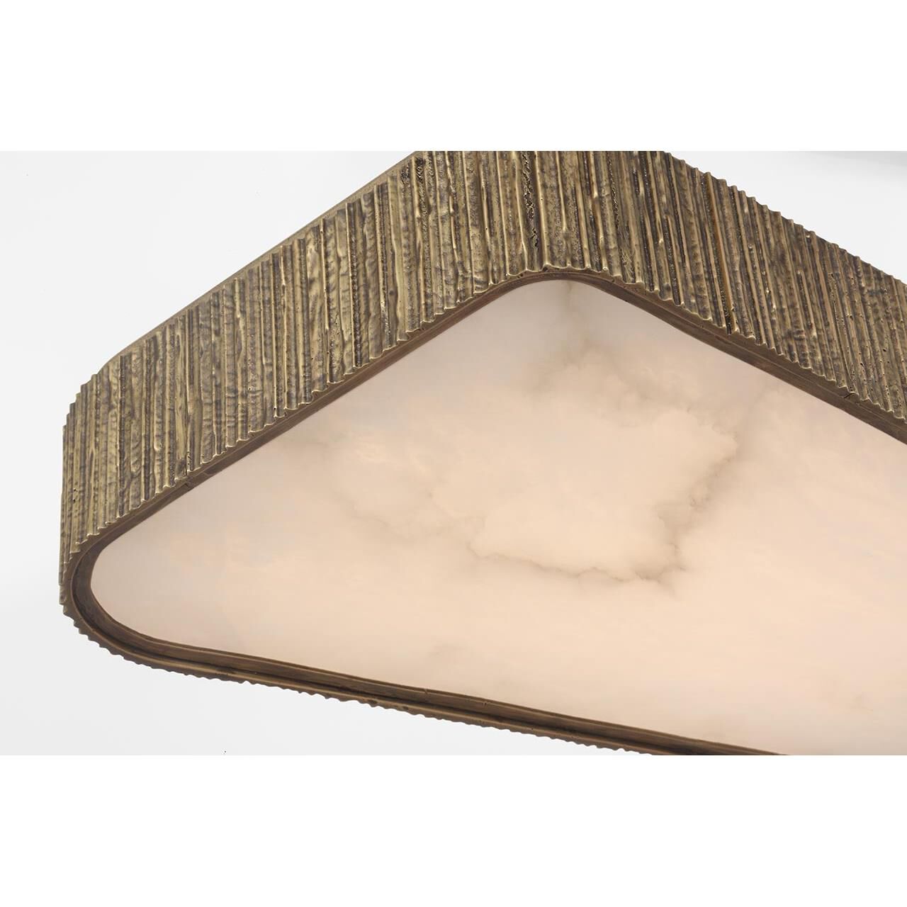 Shown in Ridged Tombac finish and Alabaster shade