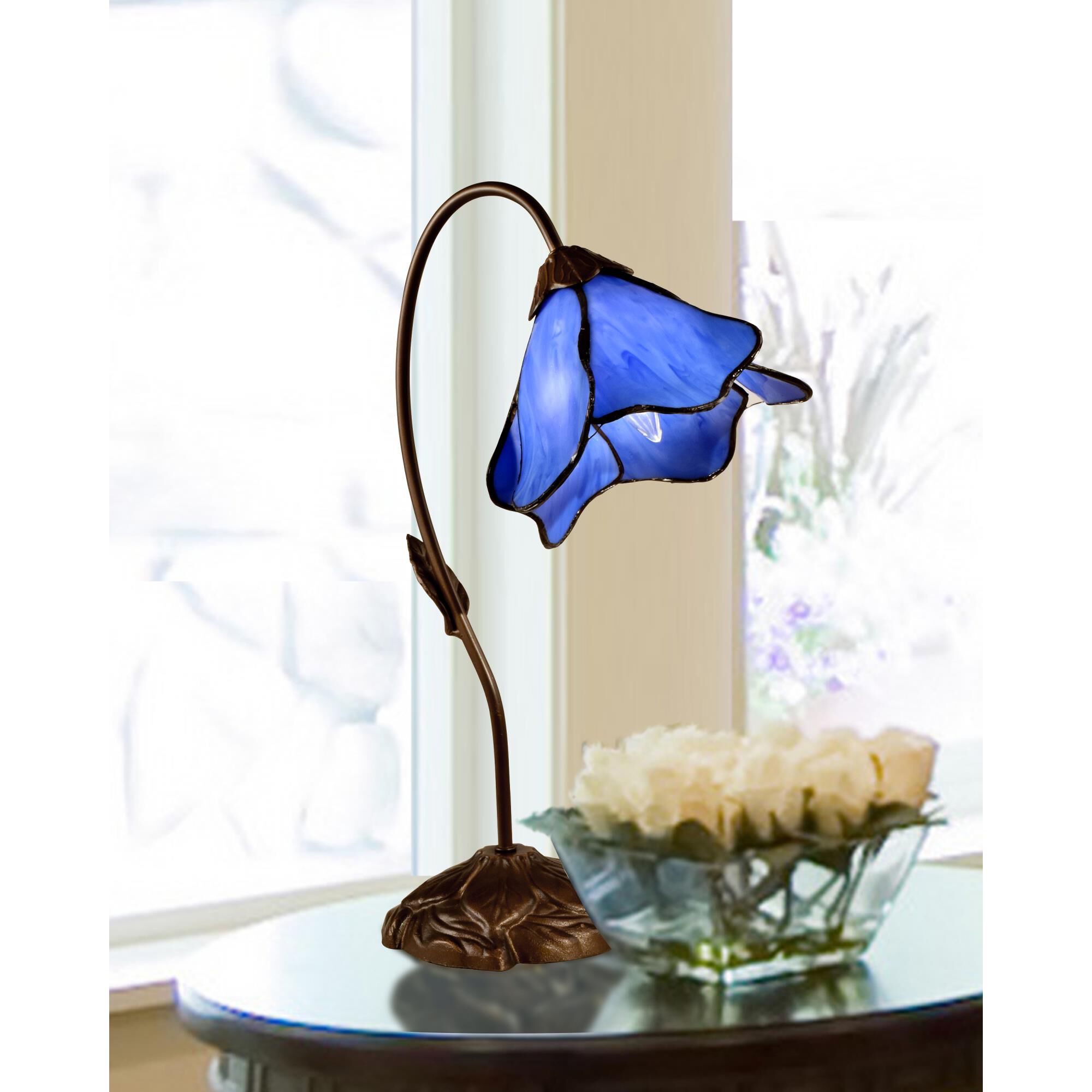 Poelking Blue Lily 19 Inch Accent Lamp by Dale Tiffany
