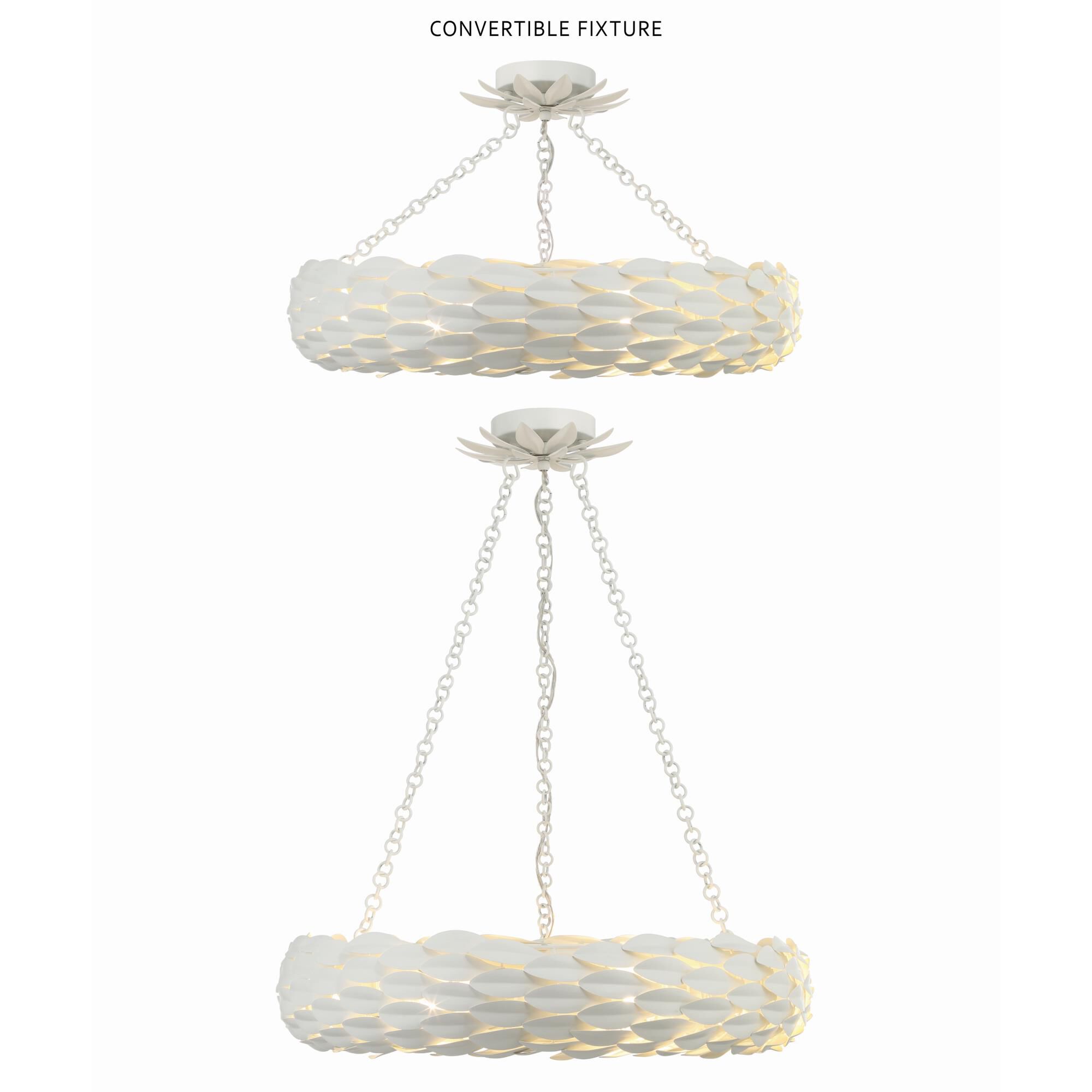 Broche 24 Inch Semi Flush Mount by Crystorama