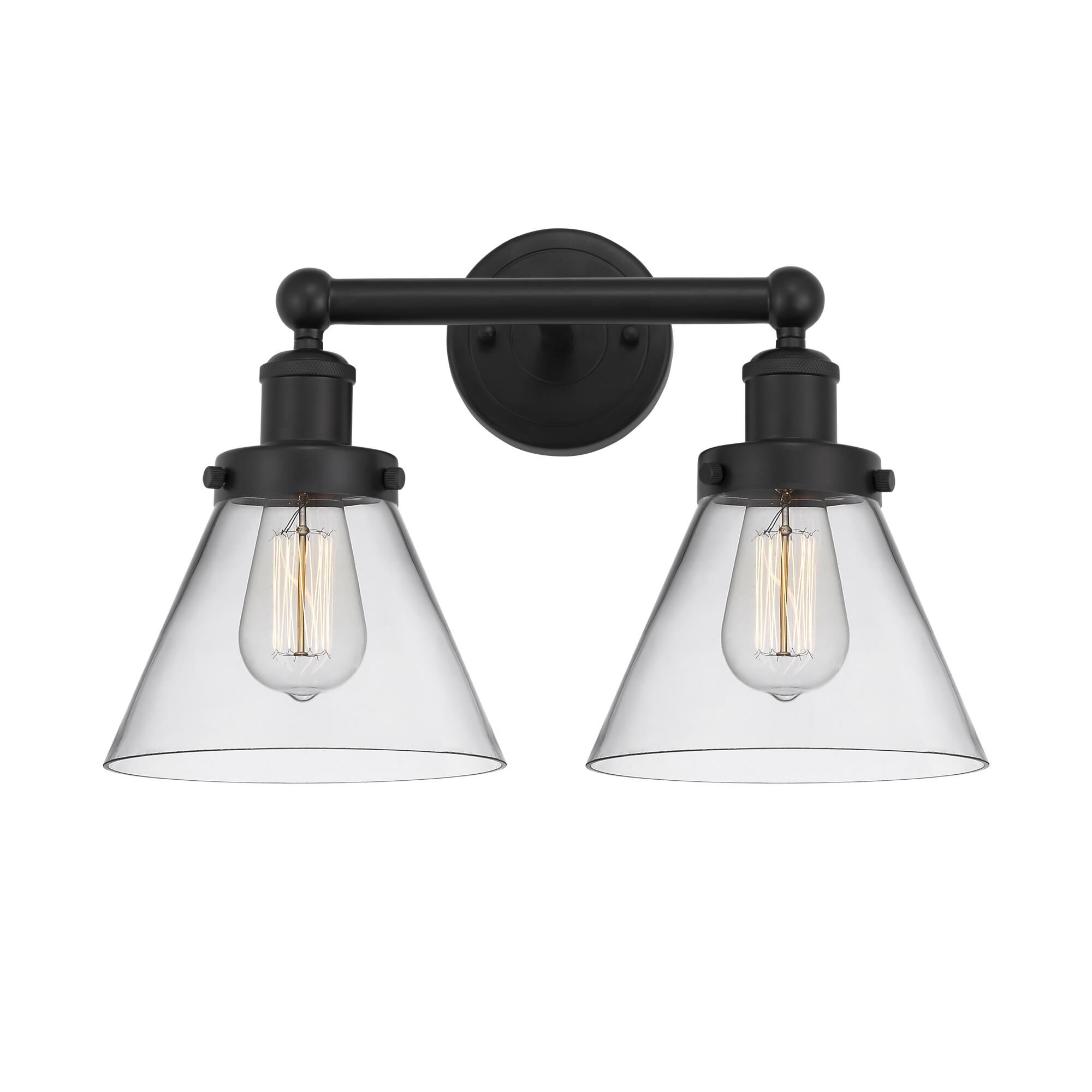 Shown in Matte Black, Clear finish and Clear glass and Clear Glass shade