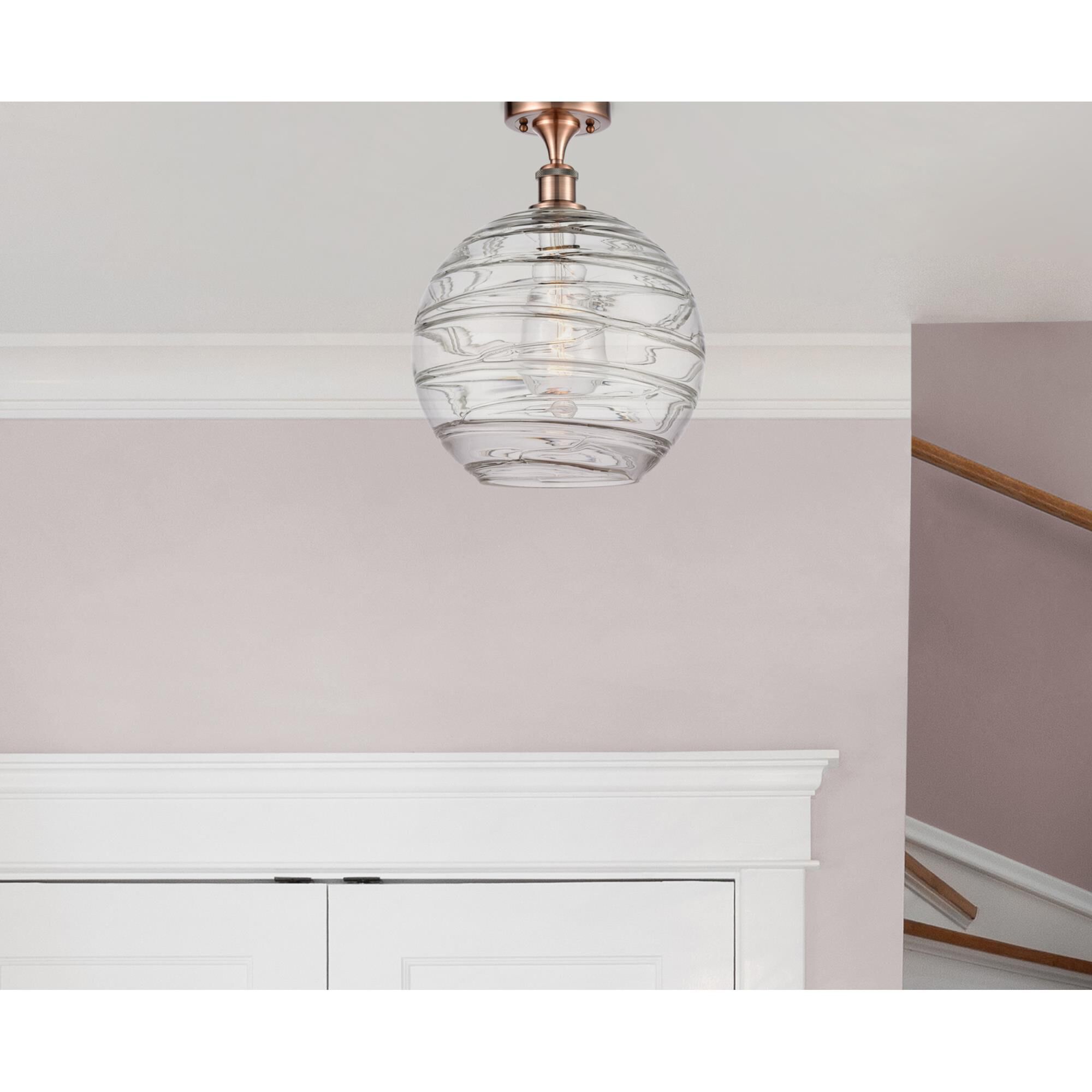 Bruno Marashlian Athens Deco Swirl 12 Inch Semi Flush Mount by Innovations Lighting