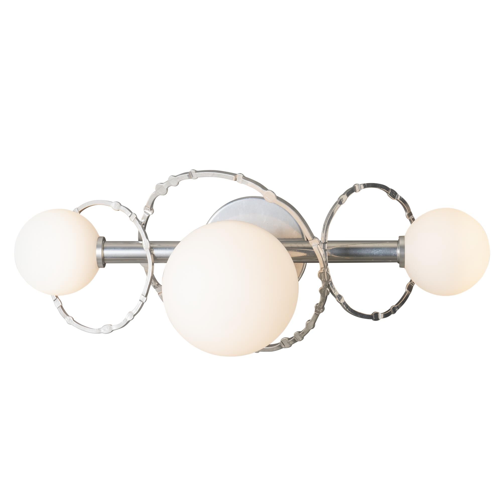 Shown in Sterling finish and Opal glass