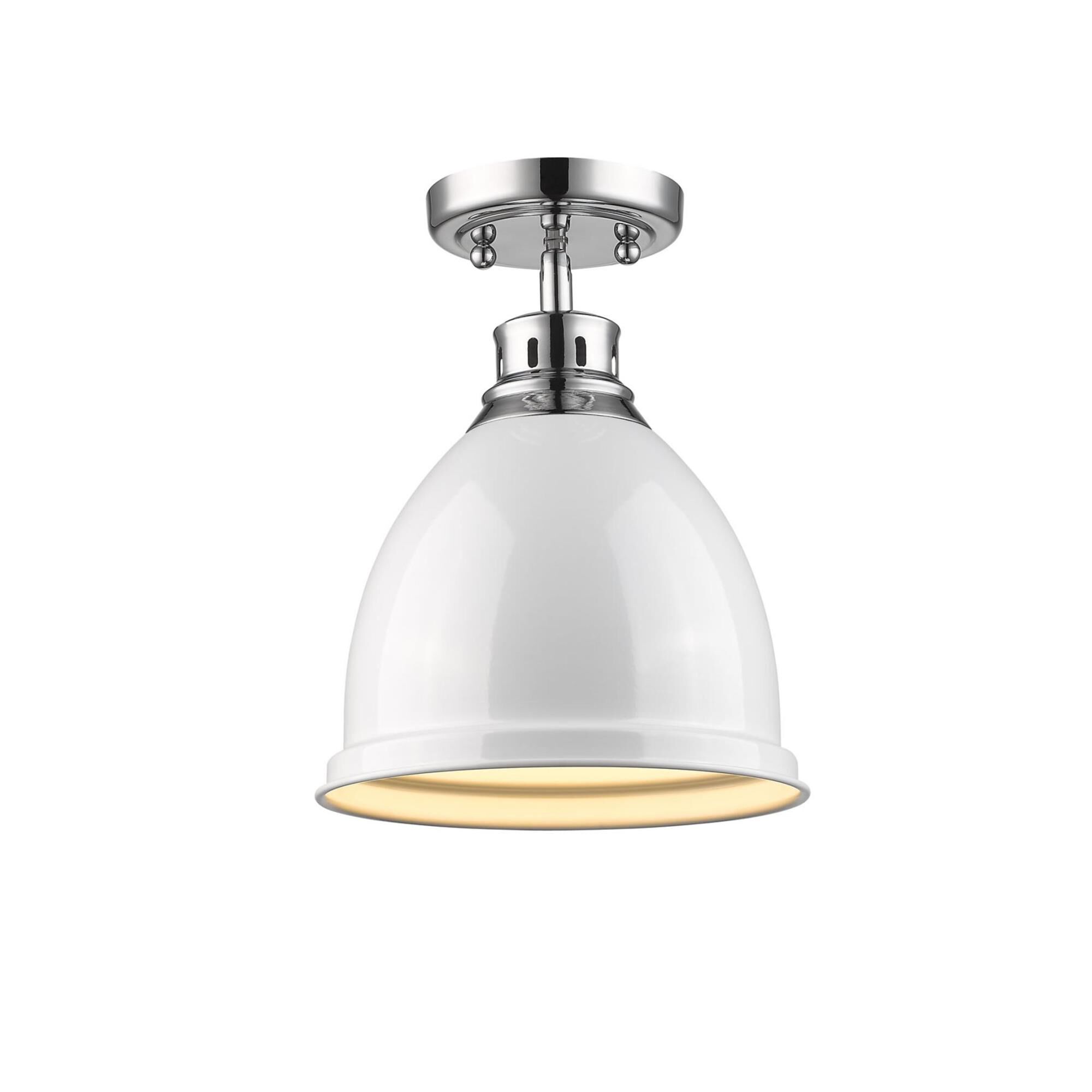 Shown in Chrome finish and White shade