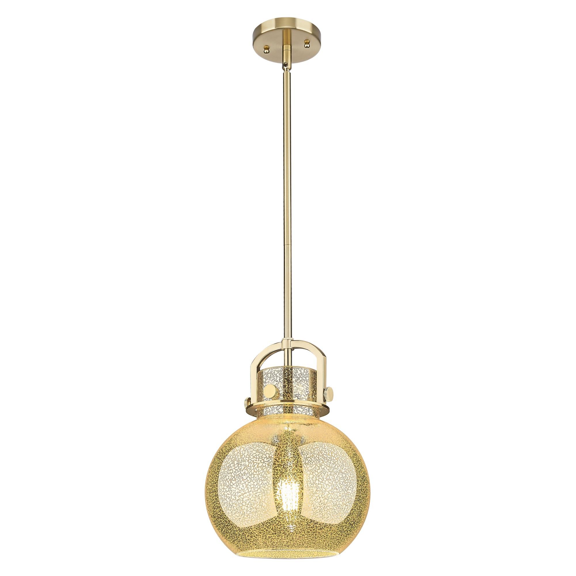 Shown in Champagne Bronze finish and Mercury shade