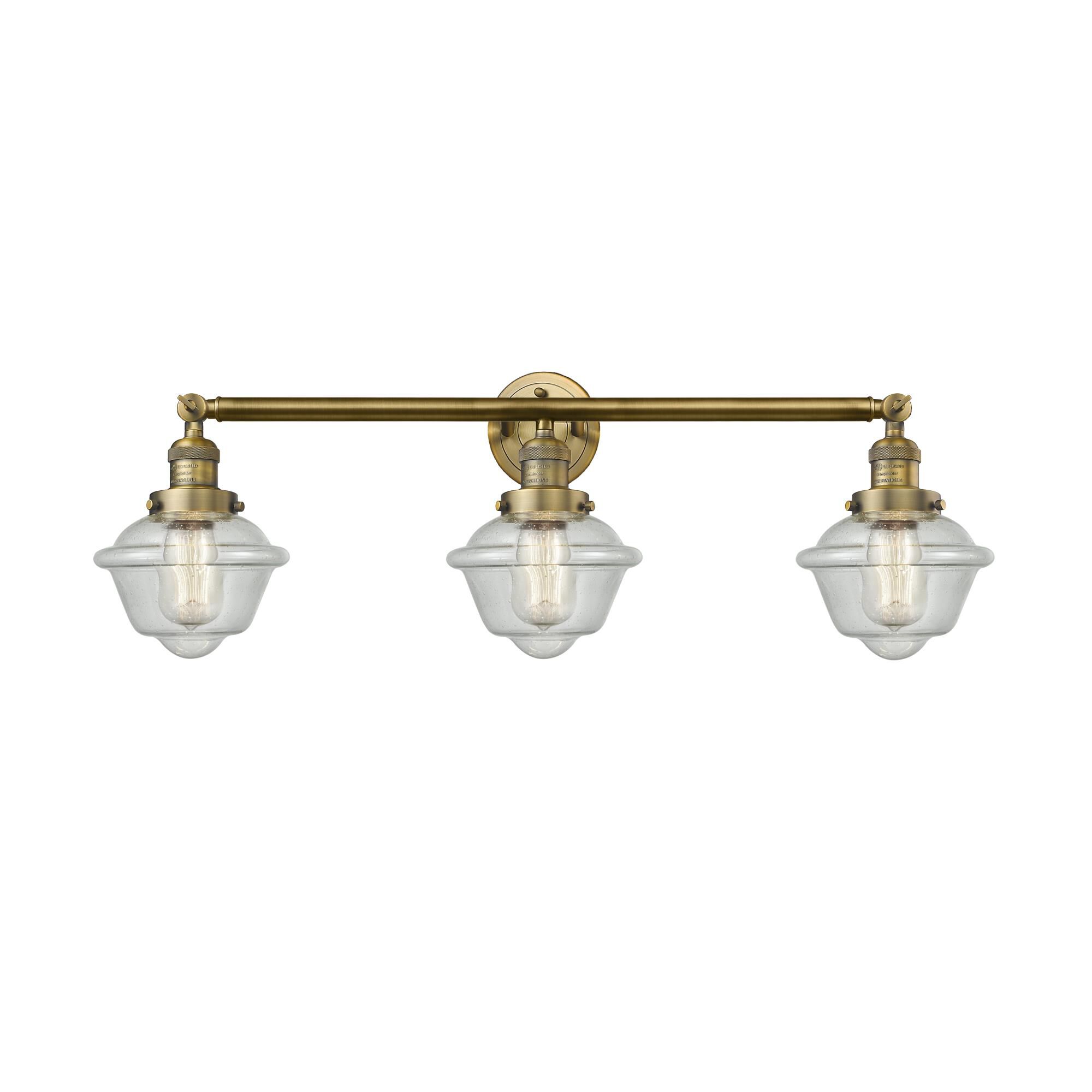 Bruno Marashlian Small Oxford 34 Inch 3 Light Bath Vanity Light by Innovations Lighting