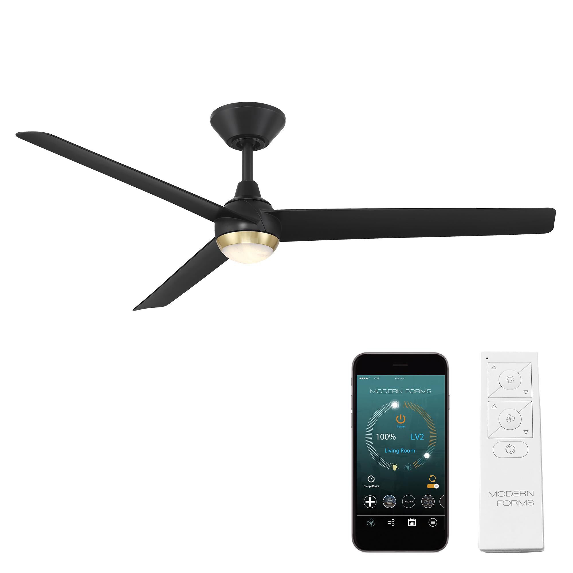 Pisces 54 Inch Ceiling Fan with Light Kit by Modern Forms