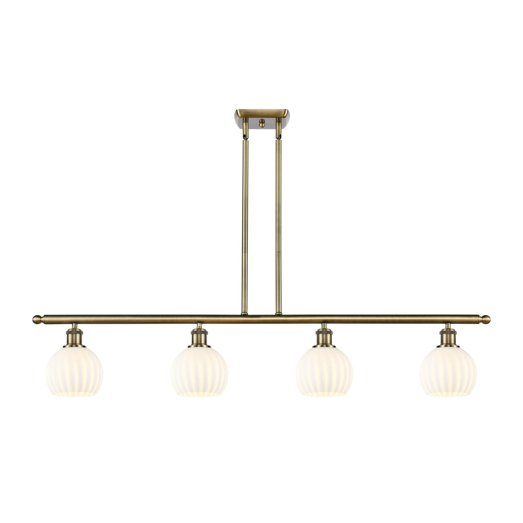 Bruno Marashlian White Venetian 48 Inch Linear Suspension Light by Innovations Lighting