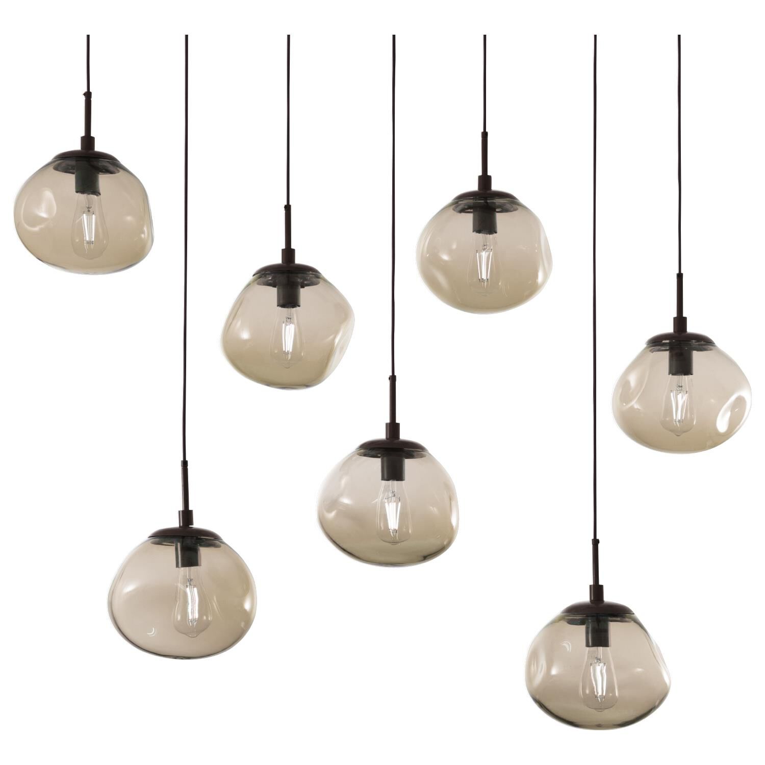 Shown in Flat Bronze finish and Blown Bronze glass