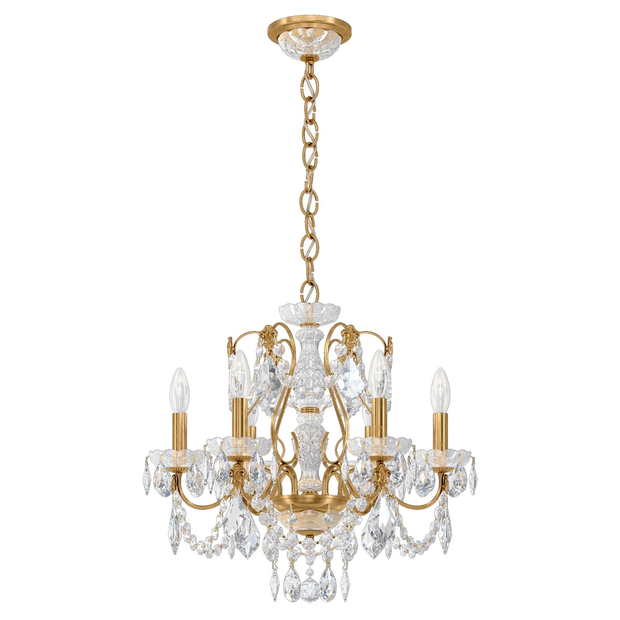 Shown in Heirloom Gold finish and Clear Heritage Handcut crystal