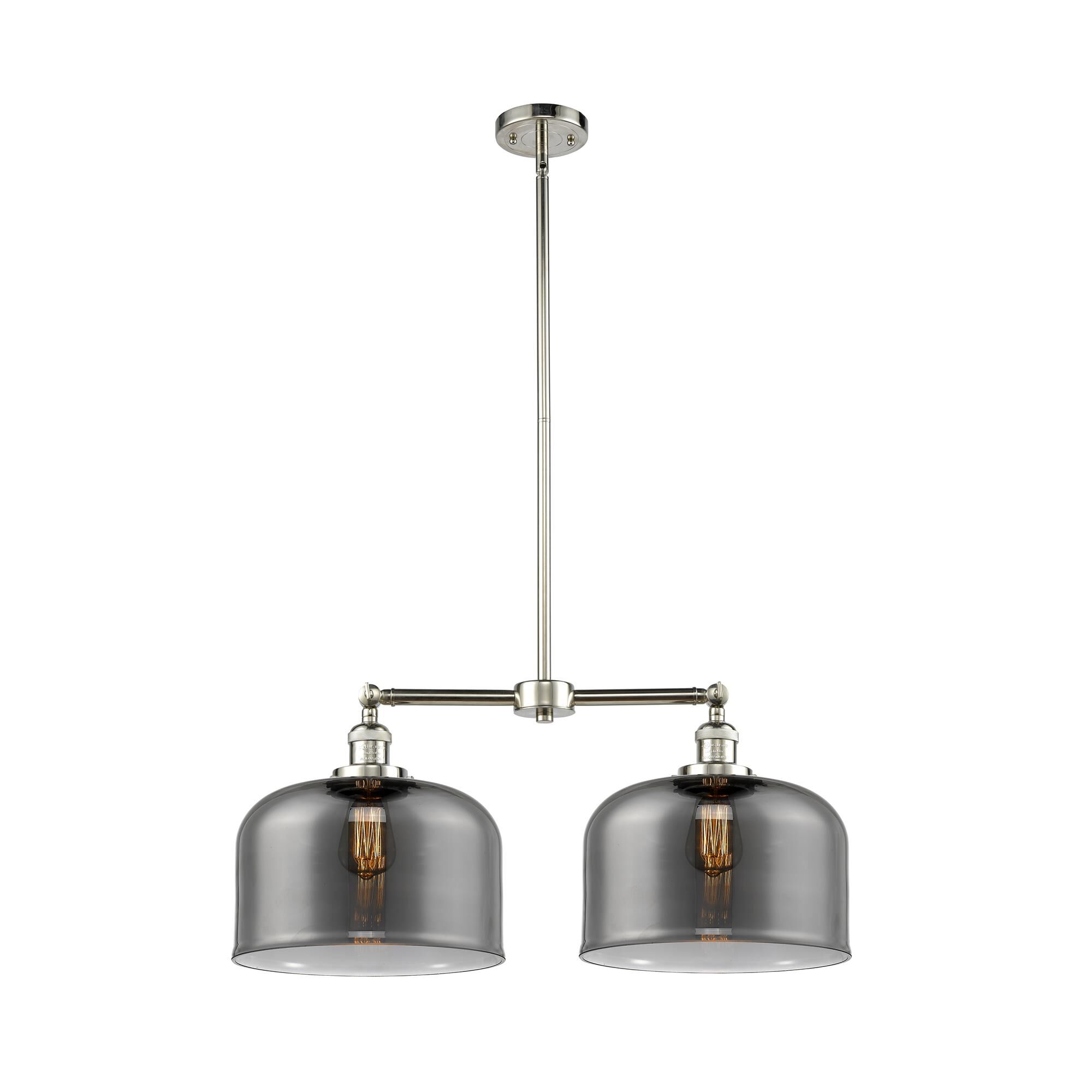 Shown in Polished Nickel finish and Plated Smoked glass