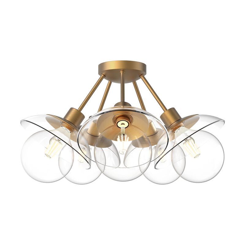 Francesca 20 Inch 5 Light Semi Flush Mount by Alora Mood
