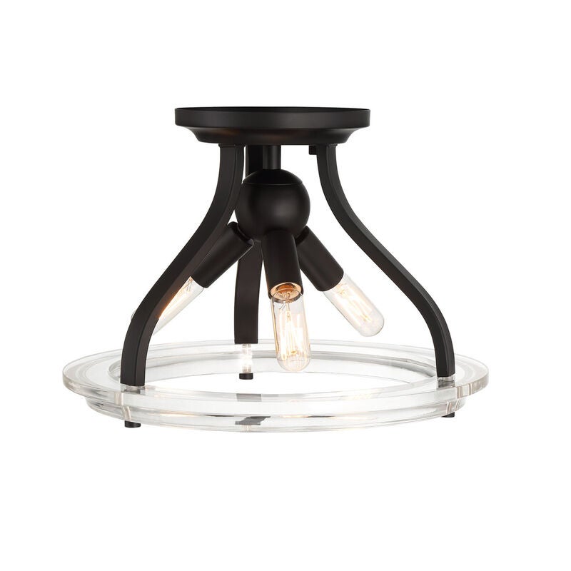 13 Inch Semi Flush Mount by Meridian Lighting