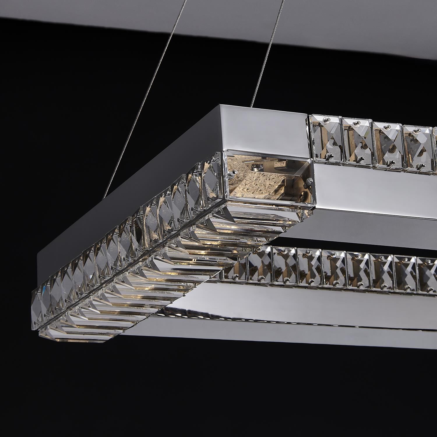 Shown in Polished Chrome finish and Firenze Clear crystal