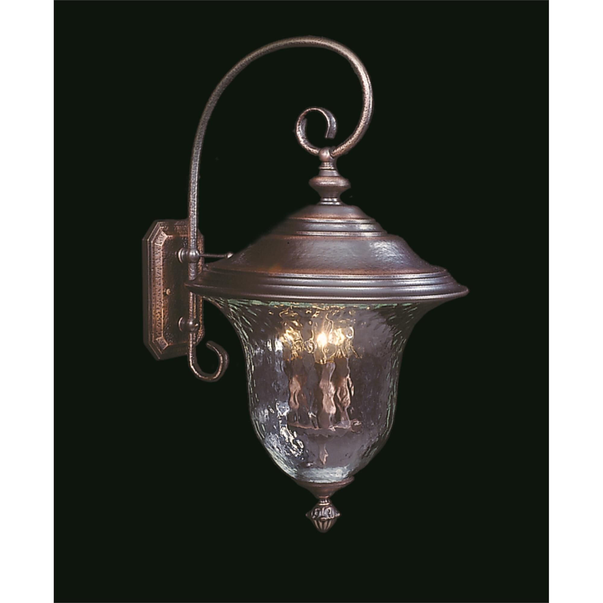 Shown with Rain glass and Clear Mottled Glass shade