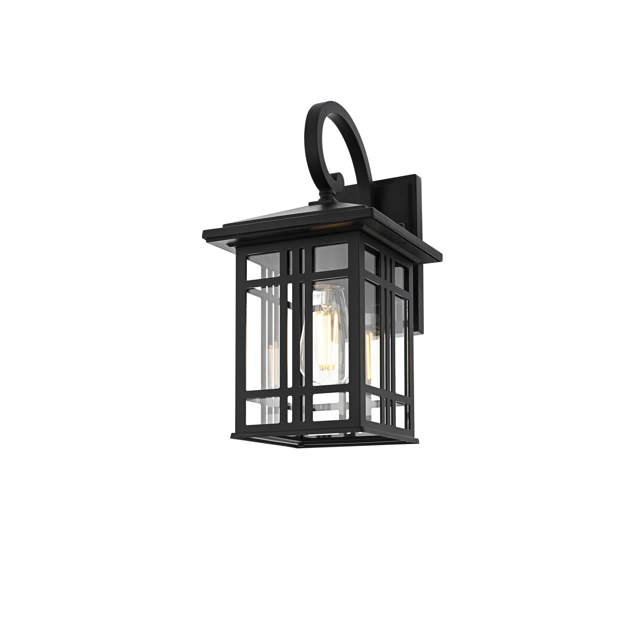 Shown in Black finish and Clear glass