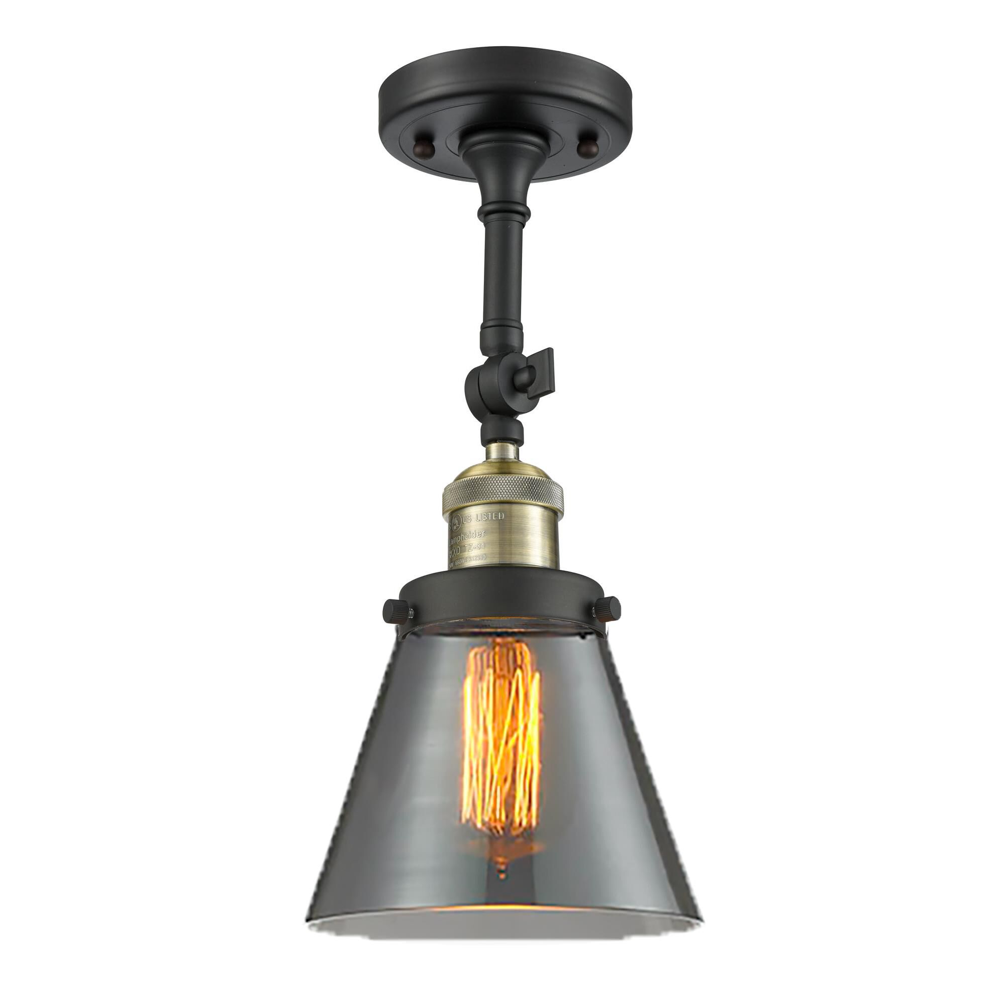 Bruno Marashlian Small Cone 6 Inch 1 Light Semi Flush Mount by Innovations Lighting