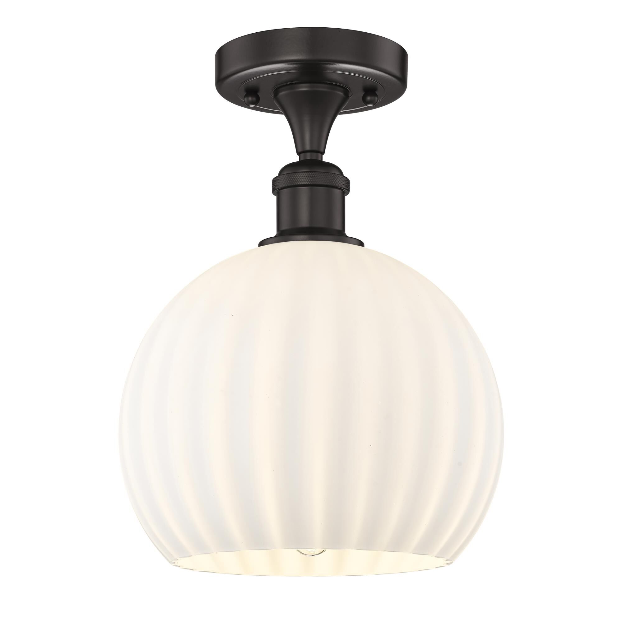 Bruno Marashlian White Venetian 10 Inch Semi Flush Mount by Innovations Lighting