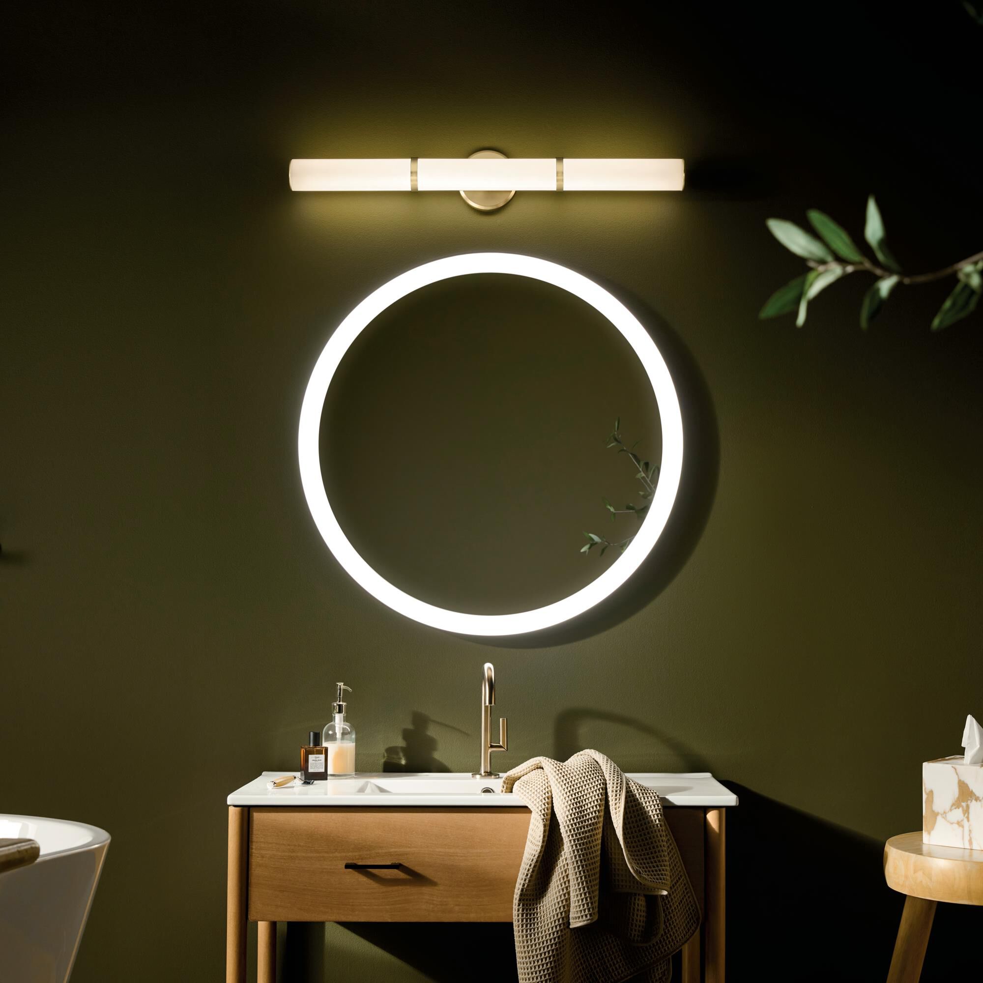 Shown in Champagne Bronze finish and Clear with Painted White Inside glass