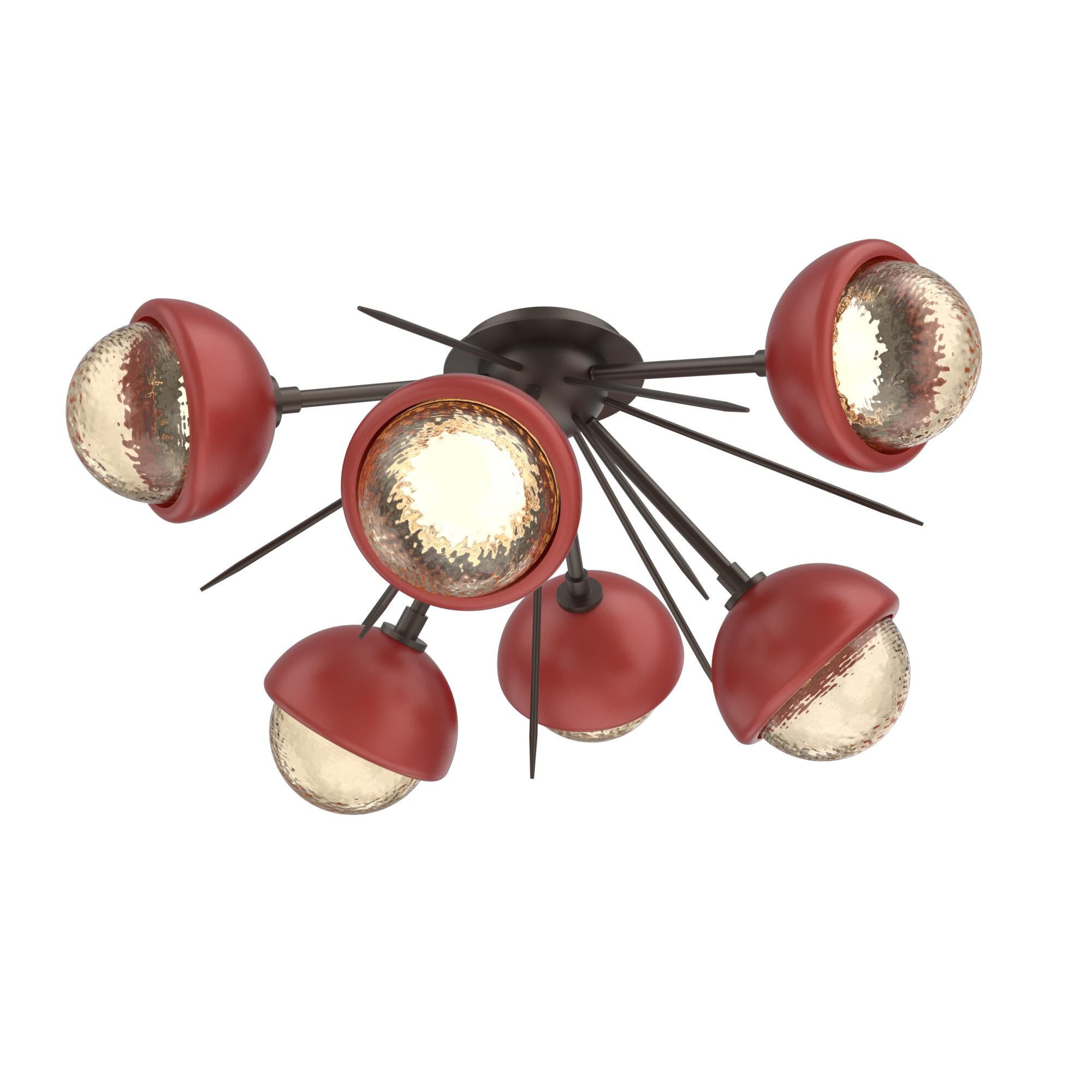 Levi Wilson Cabochon 28 Inch Semi Flush Mount by Hammerton Studio