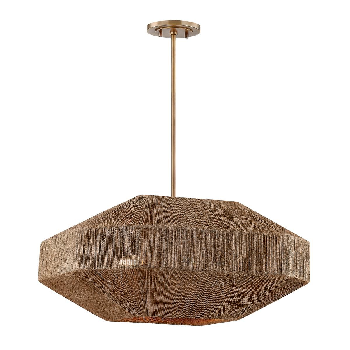 Shown in Patina Brass finish and Natural String shade