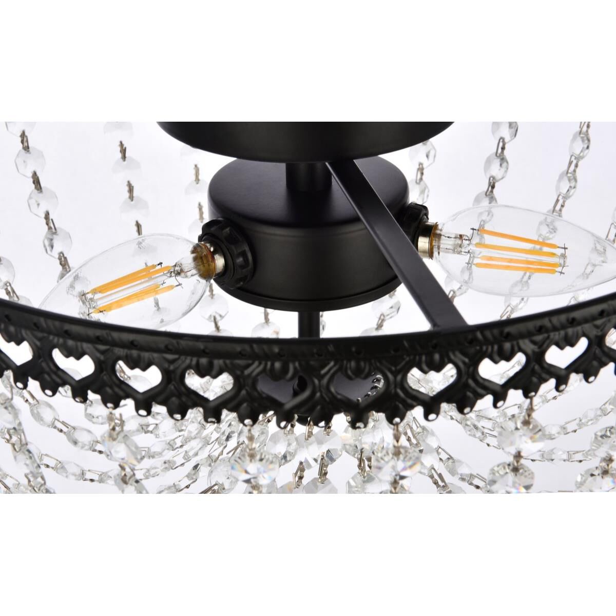 Shown in Black finish and Royal Cut Clear crystal