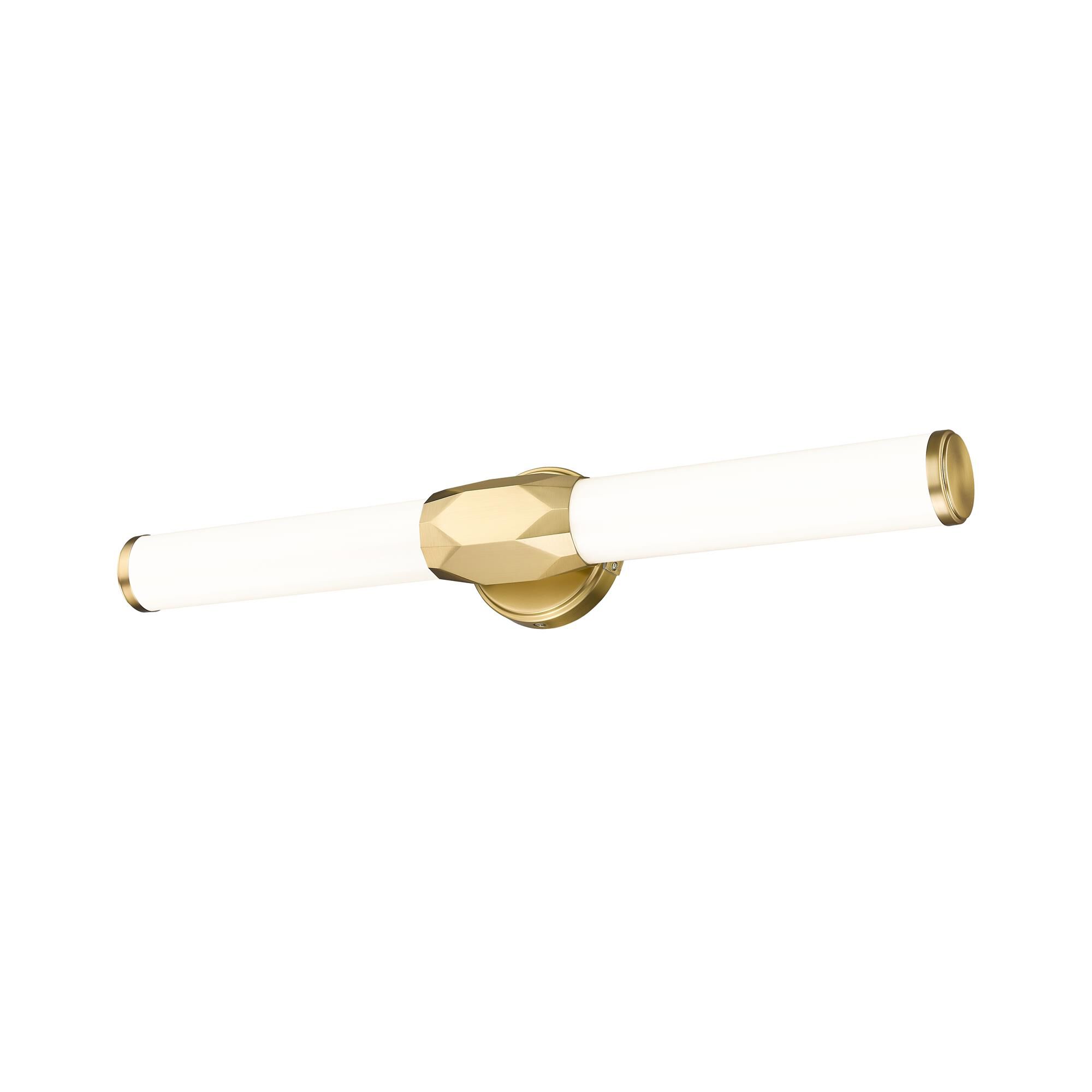 Shown in Modern Gold finish and Frosted glass and Frosted shade